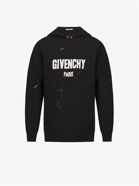 givenchy hoodie purple|Givenchy paris sweatshirt destroyed.